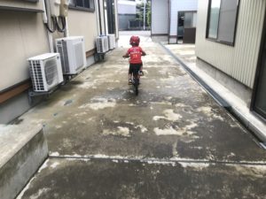 自転車に乗れるようになった三男